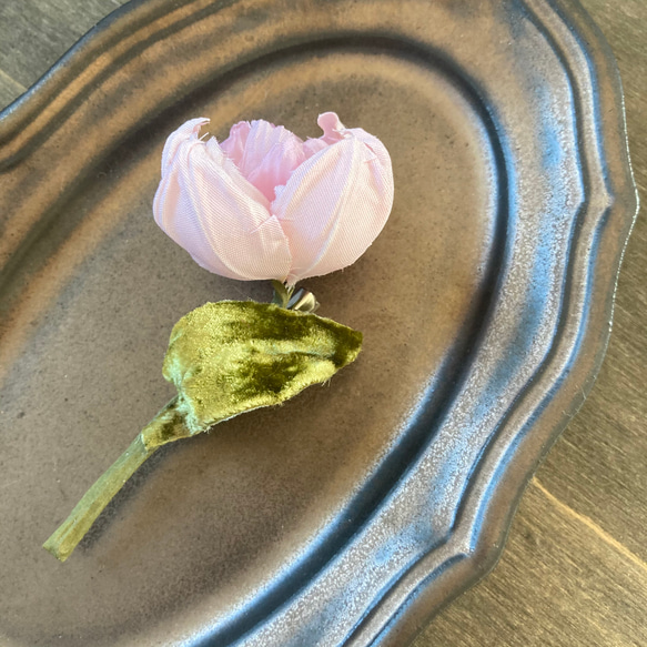 Tulip broach【Pale pink】 2枚目の画像