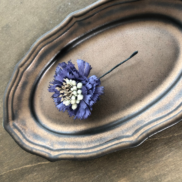 Scabiosa brooch【purple】 2枚目の画像