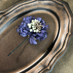 Scabiosa brooch【purple】 3枚目の画像
