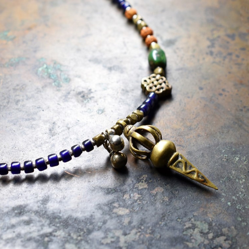 ブルパとエンドレスノット、oldチベタンターコイズ、ルドラクシャ