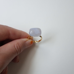 ring 【gld】ブルーレースアゲート 2枚目の画像