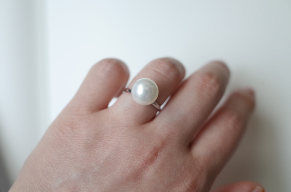 ring【silver色】シェルパール 1枚目の画像