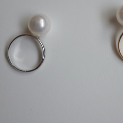 ring【silver色】シェルパール 5枚目の画像