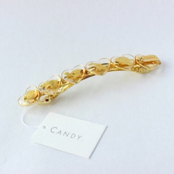 送料無料！gold leaf barrette☆ゴールドのバレッタ 2枚目の画像