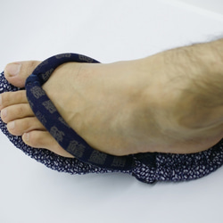 【デブバッパ考案！足のツボを考えた布草履】 デブバッパの凸凹布ぞうり ビーチサンダル型（25cm） 5枚目の画像