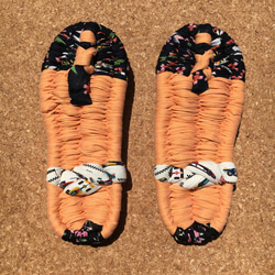 【デブバッパ考案！足のツボを考えた布草履】 デブバッパの凸凹布ぞうり ビーチサンダル型（24.5cm） 3枚目の画像