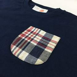 Tシャツ＋パッチワークポケット　レディースフリーサイズ 2枚目の画像