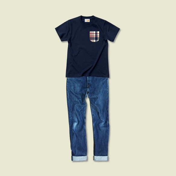Tシャツ＋パッチワークポケット　レディースフリーサイズ 3枚目の画像