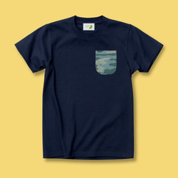Tシャツ＋パッチワークポケット　レディースフリーサイズ 1枚目の画像