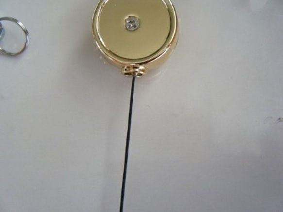 リール付き　キーホルダー　歯車　針 4枚目の画像