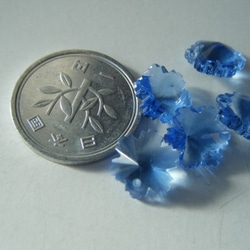 サンキャッチャー　ミニ　雪の結晶　青　５個セット 2枚目の画像