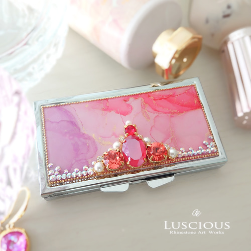 スワロフスキー×アルコールインクアート*ピルケース その他ケース