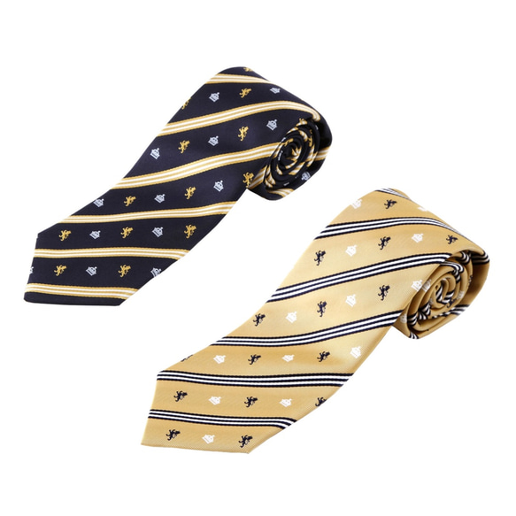 [Creema 獨家] 08. King Nishijin Tie Navy Blue &amp; Yellow Gold 2 第1張的照片