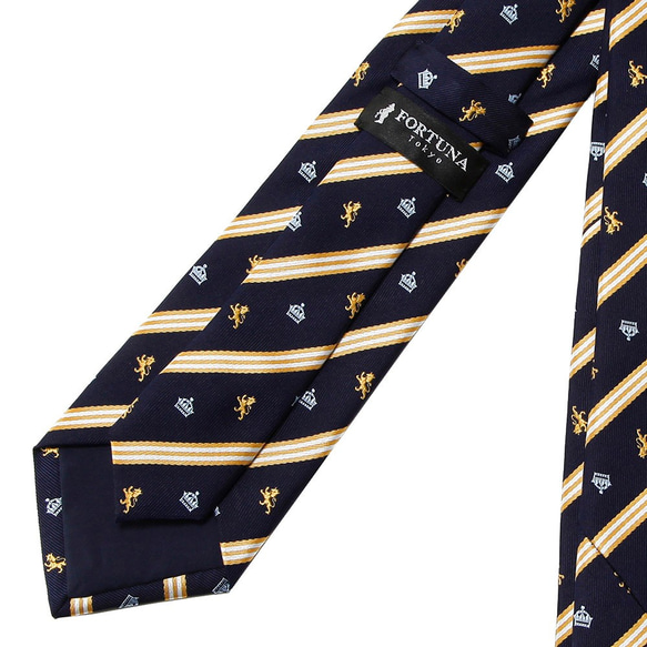 [Creema 獨家] 08. King Nishijin Tie Navy Blue &amp; Yellow Gold 2 第4張的照片