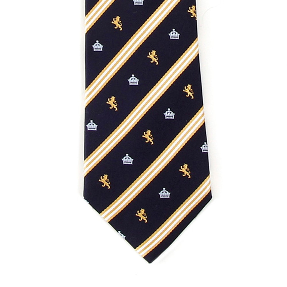 [Creema 獨家] 08. King Nishijin Tie Navy Blue &amp; Yellow Gold 2 第5張的照片