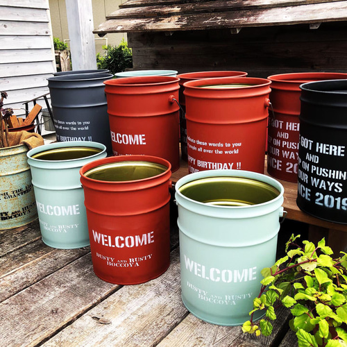 ペール缶！お好きな言葉をステンシルします。 ゴミ箱・ダストボックス