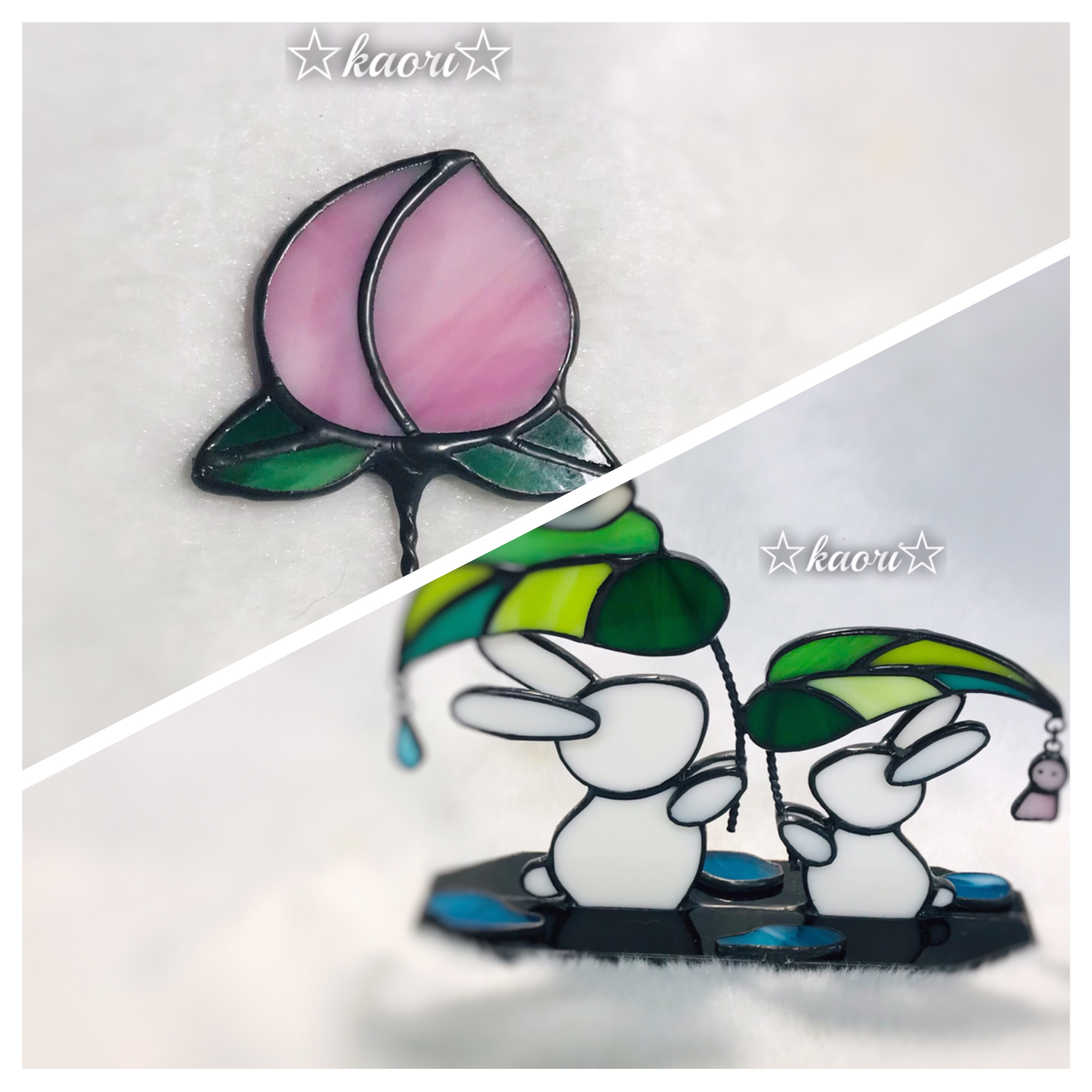 みぽのん様】オーダー商品 ステンドグラス うさぎさんシリーズ