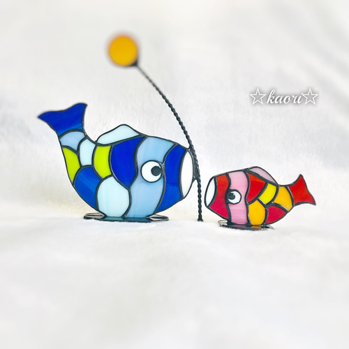 ステンドグラス 鯉のぼりさん その他置物 kaori 通販 1956910｜Creema