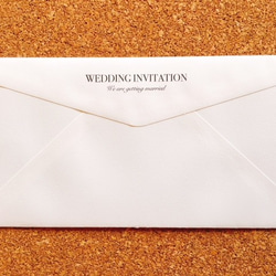 【選べるデザイン】 結婚式 招待状用 封筒 （5枚組） 2枚目の画像