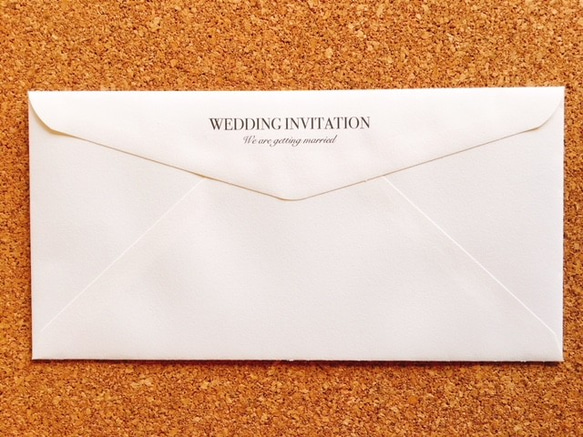 【選べるデザイン】 結婚式 招待状用 封筒 （5枚組） 2枚目の画像
