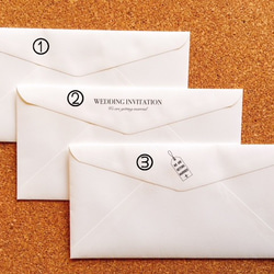 【選べるデザイン】 結婚式 招待状用 封筒 （5枚組） 5枚目の画像