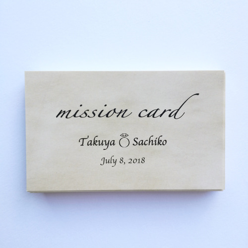 オリジナルメッセージカード 100枚 [ mission card/チェキ撮影