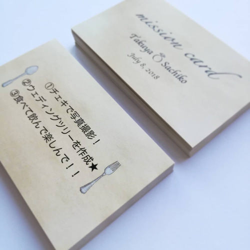 オリジナルメッセージカード 100枚 [ mission card/チェキ撮影