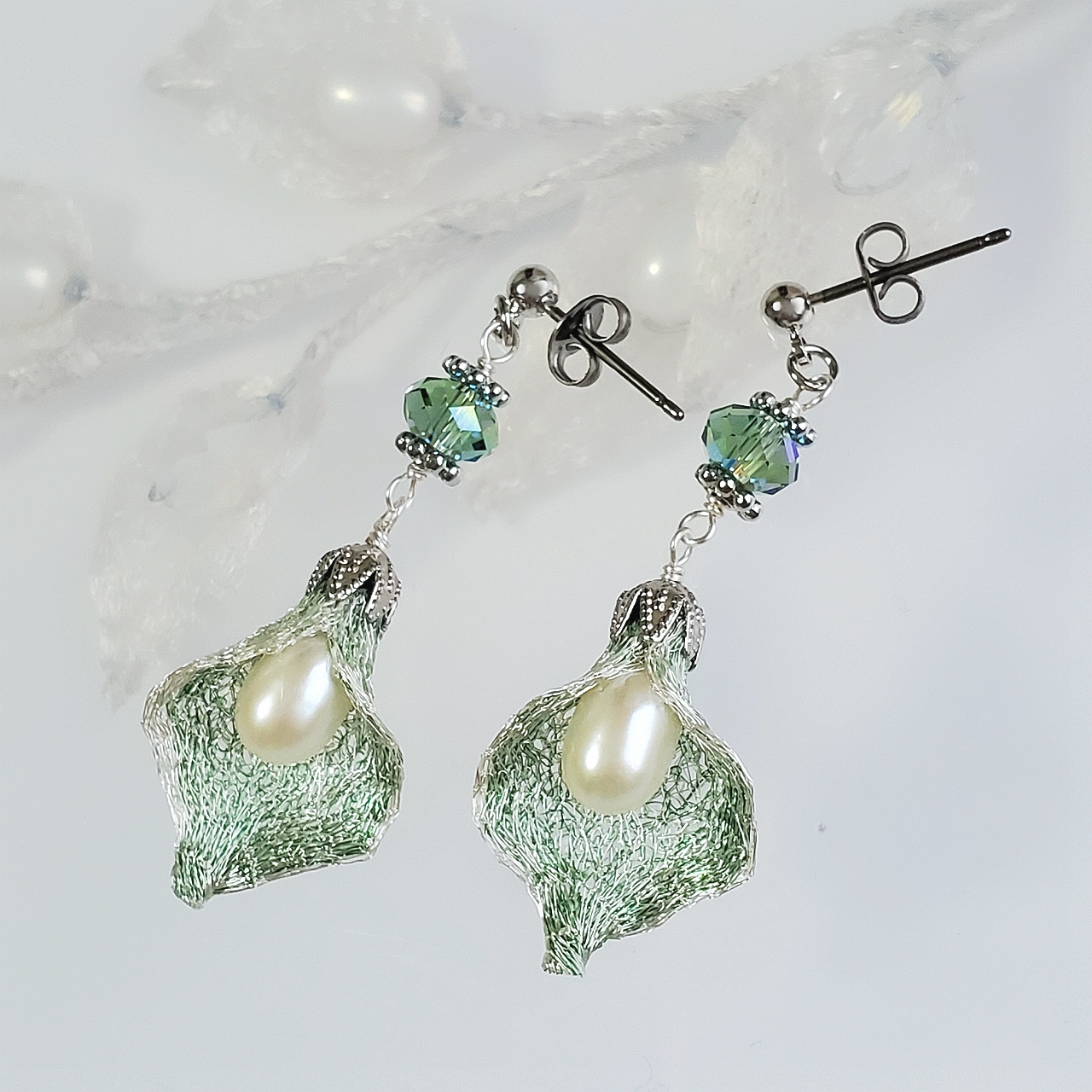 ｼｬｰﾍﾞｯﾄｶﾗｰのｲﾔｱｸｾ☆ﾐﾝﾄｸﾞﾘｰﾝ