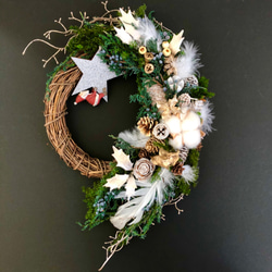 「 Creema限定」Christmas wreath ☆star☆ 2枚目の画像