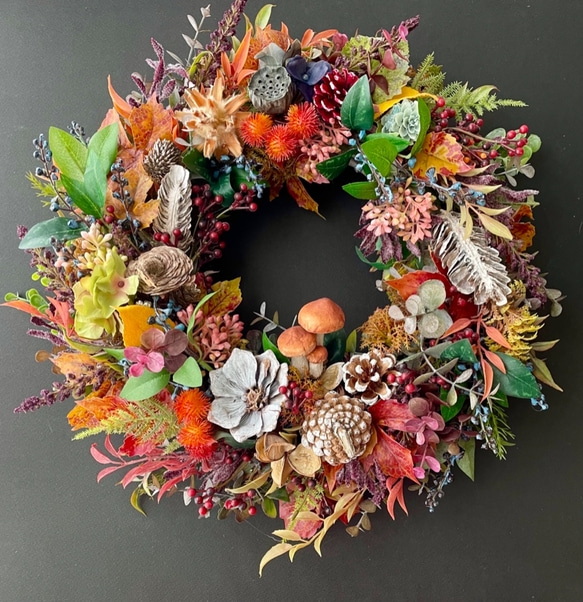 Autumn mushroom wreath III 3枚目の画像