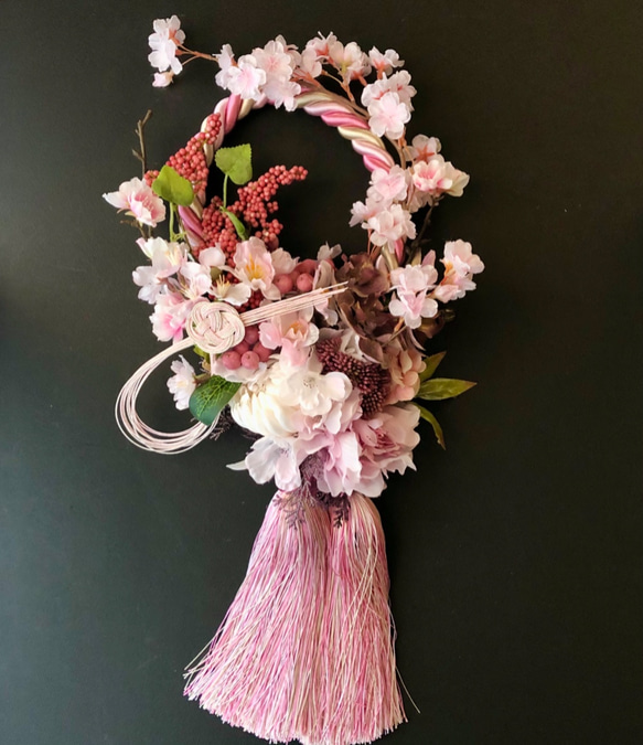 Cherry blossom Tsassel wreath『受注制作』 1枚目の画像