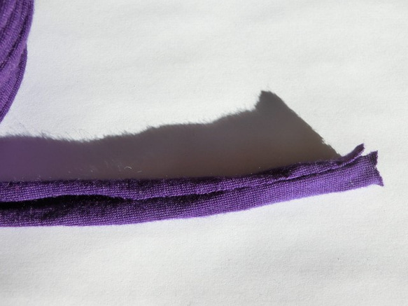 ニットテープ紐５ｍ (10m作れます）紫色　マスクのゴム紐代用にも 2枚目の画像