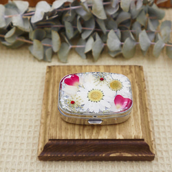 ❁⃘押し花ケース  ハンドミラー  オーダー ハート 両面 受注製作》押し花コンパクトミラー/手鏡 ＊pretty＊ 手鏡 Lemon no