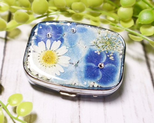 ✿のあーる様②·専用✿ハンドメイド　ピルケース 受注製作》押し花ピルケース/アクセサリーケース/小物入れ
