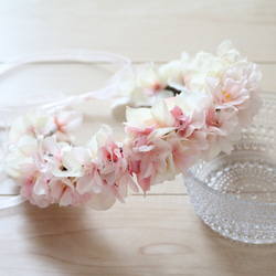 【neneko様専用ページ】お花見フォトに♪桜の花冠 2枚目の画像