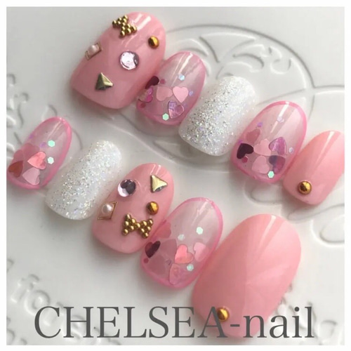 ウィッシュコア 羽 天使 ホログラム 韓国 ネイルチップ ネイル