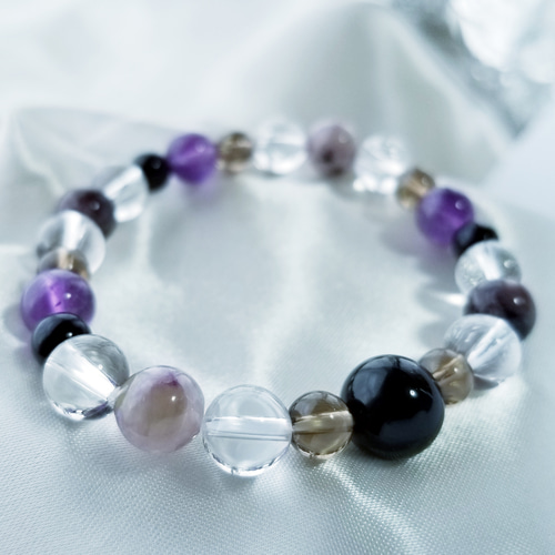 最強のお守り】モリオン&チャロアイト ブレスレット ブレスレット