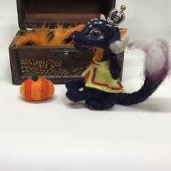 ◆ハロウィン ドラゴン王子 羊毛フェルト 3枚目の画像