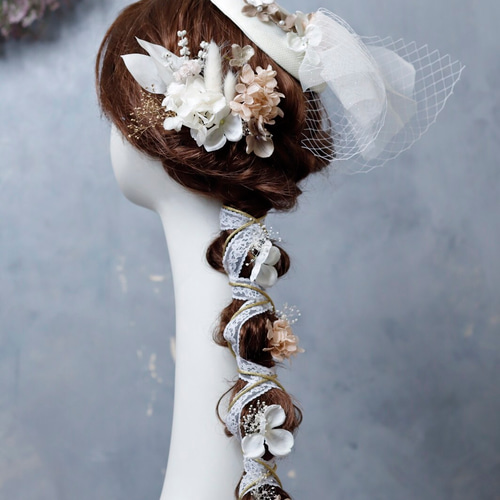 ヘッドドレス トーク帽 ヘアアクセサリー  成人式 結婚式 白無垢 袴 振袖