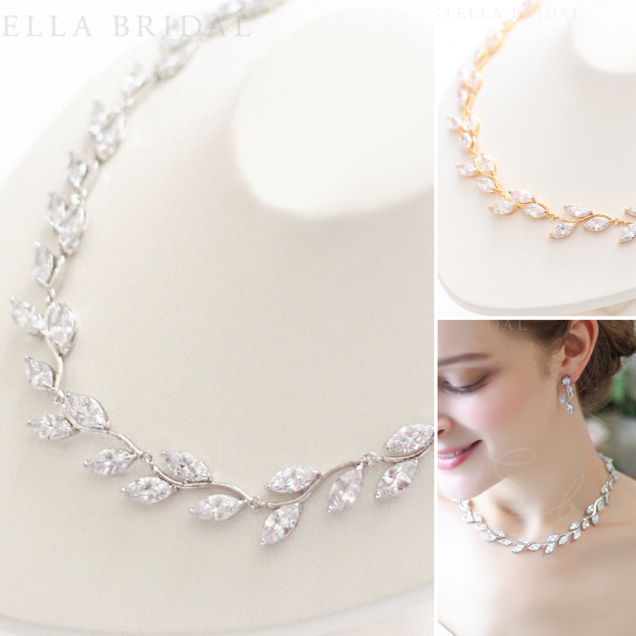 キュービックジルコニア ウェディングネックレス オリヴィア I ｜ブライダルアクセサリー