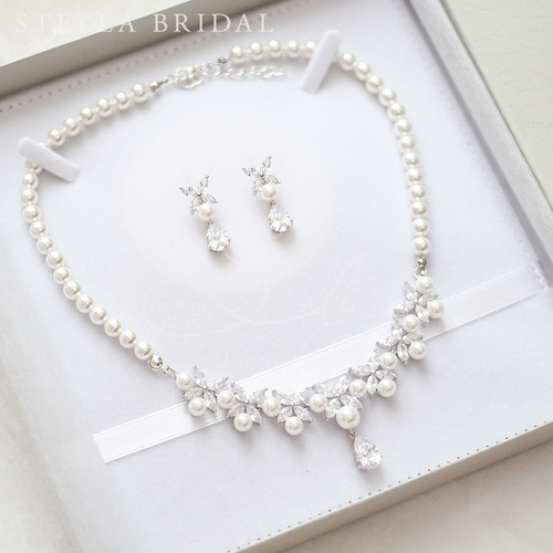 CZ ウェディングジュエリーセット ブラントレーフル ペルル  