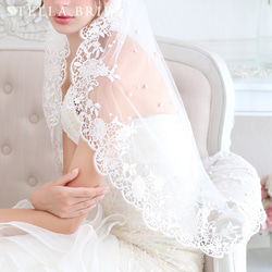 STELLA BRIDAL スパンコールのウエディングベール お取り寄せ】スパンコールのビーディングウエディングベール