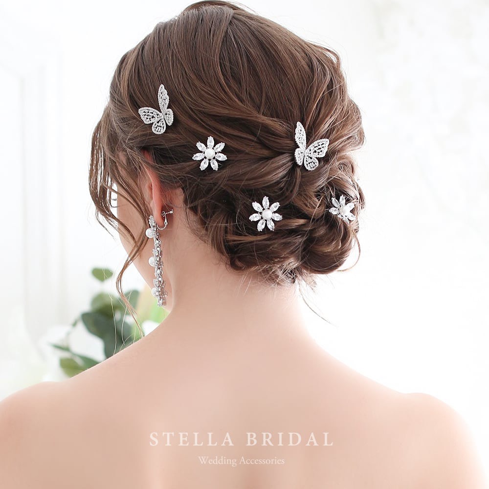 キュービックジルコニア ブライダルヘッドピース マルグリート II 7ピースセット【受注生産品】