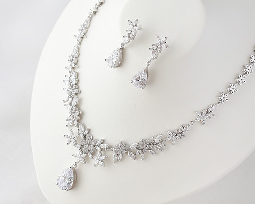 キュービックジルコニア ウェディングジュエリーセット トゥインクル