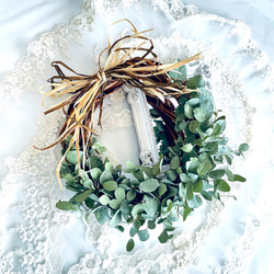 2タイプから選べる ユーカリのナチュラルリース ドライフラワー リース