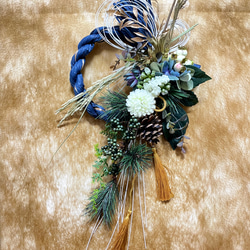 お正月早割り＊新作しめ縄飾り＊外して飾れるスワッグタイプ＊ドライ