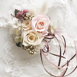 オーストリッチ フェザーコサージュ オフホワイト コサージュ