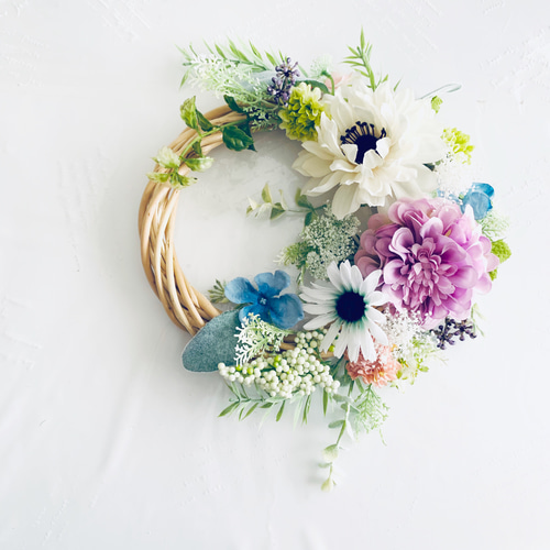 アーティフィシャルブーケ ダリア アネモネ ホワイト アーティフィシャルブーケ ダリア アネモネ ホワイト