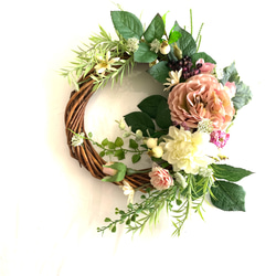 アーティフィシャルフラワー リース 35センチ リース Fleur de E. 通販