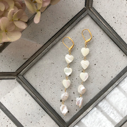 Mother of pearl♡pierce/earring【white】 1枚目の画像